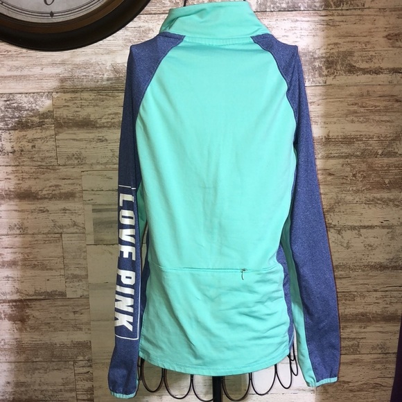 Victoria's Secret Pink Quarter Zip Pullover Sweatshirt Athletic Top Y2K 2000 sm‌ - Picture 7 of 8